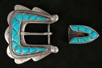 JACK WEEKOOTY ZUNI INLAID RANGER BUCKLE