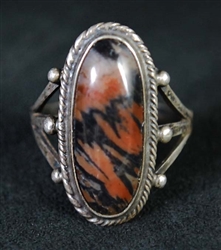 BEAUTIFUL VINTAGE PETRIFIED WOOD RING