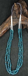 BEAUTIFUL PUEBLO TURQUOISE NUGGET & SHELL NECKLACE