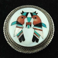 DAN SIMPLICIO-DOUBLE PARROT PIN/BOLO