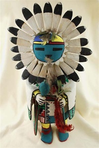 This Tawa Kachina was carved and signed by world renowned Hopi carver Jimmy Kewanwytewa.