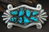 HORACE IULE TURQUOISE CAST BELT BUCKLE