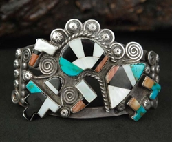 HALLMARKED DEXTER CELLICION RAINBOWMAN ZUNI BRACELET