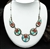 Lovely Zuni Nicholas & Teresa Leekela Flower Necklace
