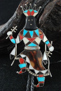 VERA LUNA INLAID GAHN DANCER  BOLO TIE