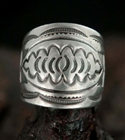 GREAT VINTAGE INGOT STAMPED RING