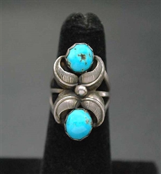 VINTAGE SLEEPING BEAUTY TURQUOISE RING