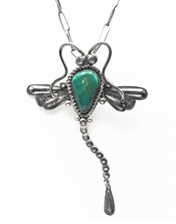 Gomeo Bobelu Turquoise Dragonfly Pendant/Pin