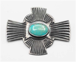 Beautiful Art Tafoya Turquoise Pin