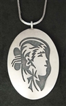 GARY AND ELSIE YOYOKIE NAVAJO WOMAN PENDANT