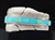 MICHAEL KIRK SILVER FEATHER INLAID BRACELET