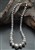 LEO YAZZIE SILVER PEARL BEAD NECKLACE
