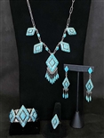 ELLEN QUANDELACY DIAMOND SHAPED TURQUOISE SET