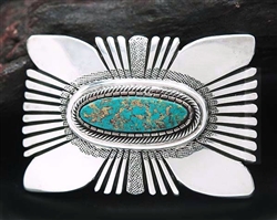 STUNNING LEONARD NEZ LAPIS DAMELE BELT BUCKLE