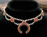 CHILDS VINTAGE ZUNI CORAL NECKLACE