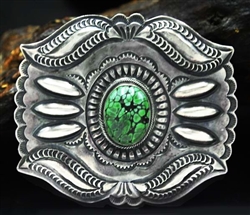 P.J. Paul Begay Chinese Turquoise Belt Buckle