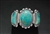 FRANK PESHLAKAI #8 TURQUOISE HINGED BRACELET