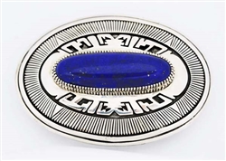 STUNNING GIBSON NEZ LAPIS LAZULI BELT BUCKLE