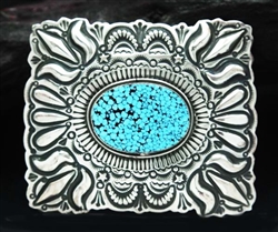 Beautiful Darryl Becenti Kingman Webbed Belt Buckle