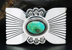 BEAUTIFUL LEONARD NEZ TURQUOISE BELT BUCKLE