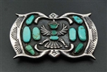 HORACE IULE TURQUOISE CAST KNIFEWING BUCKLE