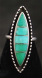 ZUNI LLOYD & JENNIE SALVADOR TURQUOISE INLAID RING