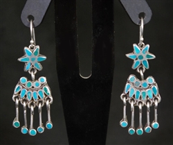 FRANK DISHTA SR. TURQUOISE DANGLE EARRINGS