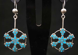 FRANK DISHTA SR. TURQUOISE DANGLE EARRINGS