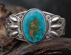 STUNNING FRED PESHLAKAI TURQUOISE BRACELET