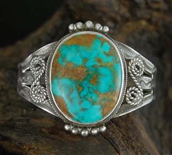 LOVELY VINTAGE BLUE GEM TURQUOISE CUFF