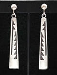 RAYMOND SEQUAPTEWA HOPI OVERLAY EARRINGS