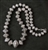 VINTAGE FLUTED SILVER BEAD NECKLACE 18"