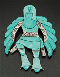 LOVELY EDWARD BEYUKA EAGLE DANCER PIN/PENDANT