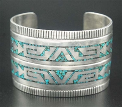 LOVELY LEWIS LOMAY HOPI CHIP INLAY BRACELET