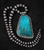 LARGE ORVILLE TSINNIE MORENCI TURQUOISE PENDANT