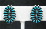 AMAZING VINTAGE CLUSTER ZUNI EARRINGS