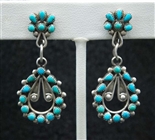 PRETTY VINTAGE ZUNI DANGLE EARRINGS