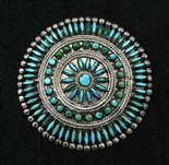 LOVELY ZUNI NEEDLE POINT CLUSTER PIN