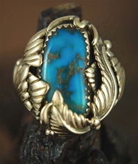 MORENCI TURQUOISE 14K GOLD RING  <SPAN style="COLOR: #ff0000; FONT-WEIGHT: bold">*SOLD*</SPAN></SPAN>