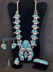 MARVELYN LASILOO ZUNI SQUASH BLOSSOM SET
