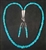 NATURAL MORENCI TURQUOISE NECKLACE AND EARRING