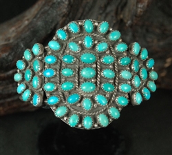 LOVELY BLUE GEM TURQUOISE CLUSTER BRACELET