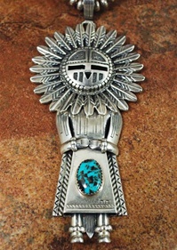 THOMAS BIRD TAWA SUN KACHINA PENDANT