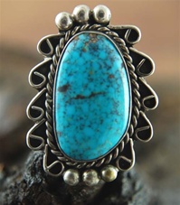 YVONNE SHIRLEY VINTAGE MORENCI TURQUOISE RING