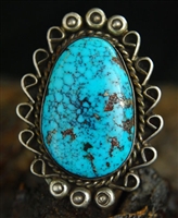 YVONNE SHIRLEY WEBBED MORENCI TURQUOISE RING