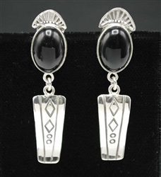 Lovely Johnathan Mike Black Onyx Earrings