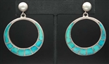 LOVELY ZUNI INLAID DANGLE EARRINGS