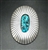 Thomas Nez Shadow Box Morenci Turquoise Pendant