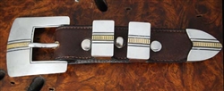 HARRIS JOE SILVER AND GOLD RANGER BUCKLE SET