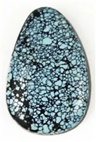 NATURAL BLACK WEB #8 TURQUOISE CABOCHON 7.65 cts
